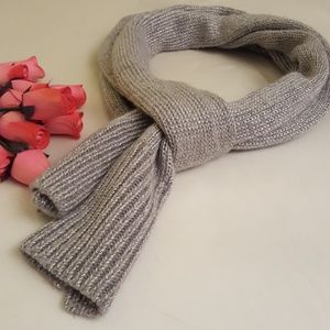 Michael Kors Gray and Silver Wool Scarf